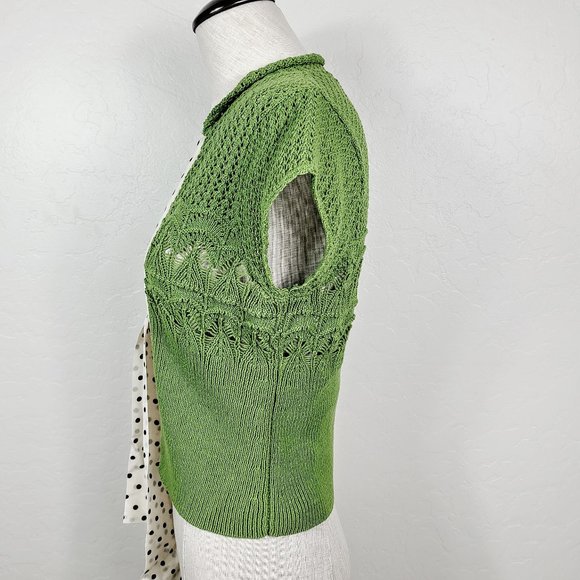 Vintage Maeve Y2K Fashion Crocheted Tie Top - Picture 2 of 4